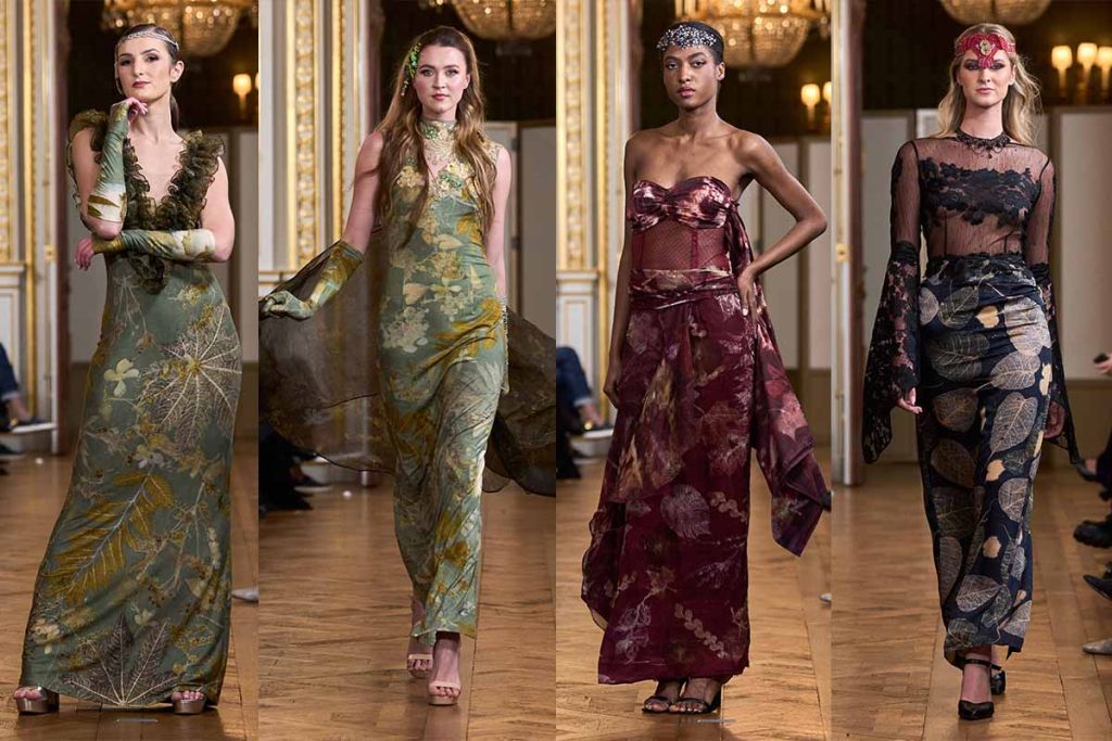 Maison Golli présentant une collection traditionnelle modernisée à l'Oriental Fashion Show 2024 au Shangri-La Palace